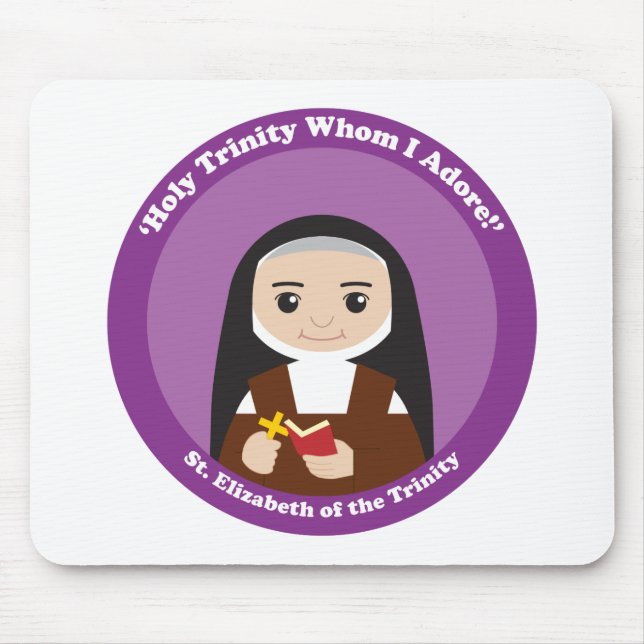St. Elizabeth of the Trinity Mouse Mat (Front)