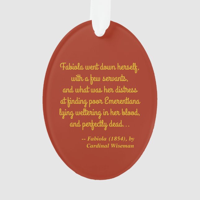 St. Emerentiana of Rome (SAU 36) Ornament (Back)
