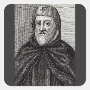 St. Ephrem the Syrian Teacher of Repentance Art Square Sticker