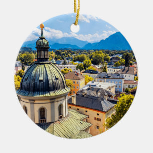 St. Erhard Church, Salzburg, Austria Ceramic Tree Decoration