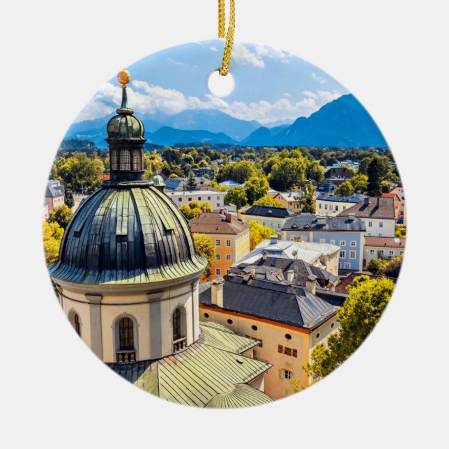 St. Erhard Church, Salzburg, Austria Ceramic Tree Decoration (Front)