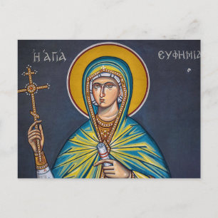 St. Euphemia Orthodox Christian Icon Postcard