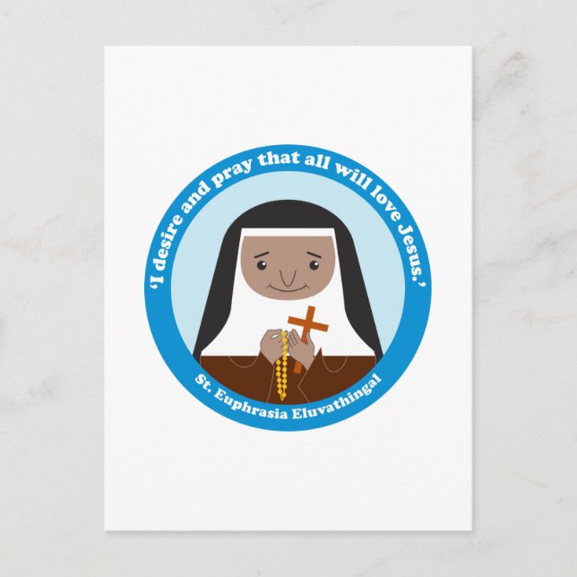 St. Euphrasia Eluvathingal Postcard (Front)