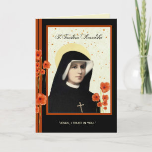 St. Faustina Divine Mercy, Mass Offering  Card