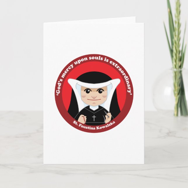 St. Faustina Kowalska Card (Front)