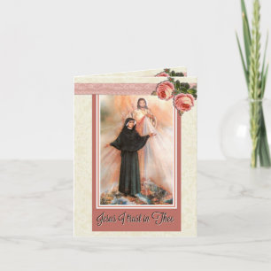 St. Faustina Note Card w/scriptural verse