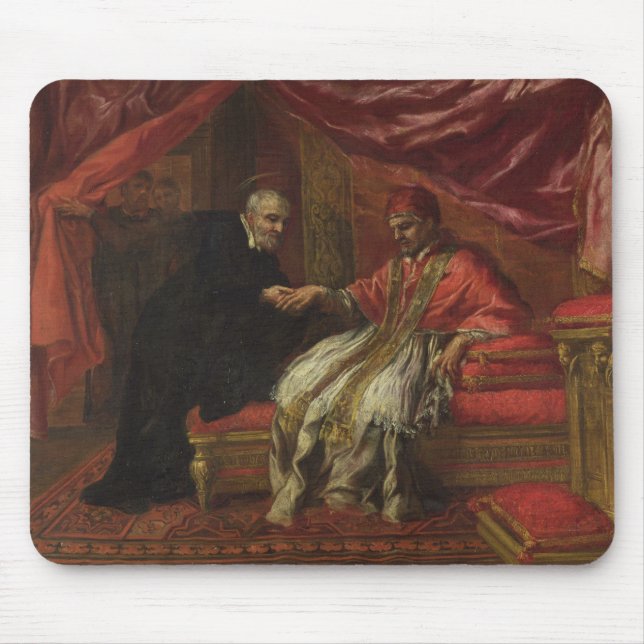 St. Filippo Neri Curing Pope Clemente VIII Mouse Mat (Front)
