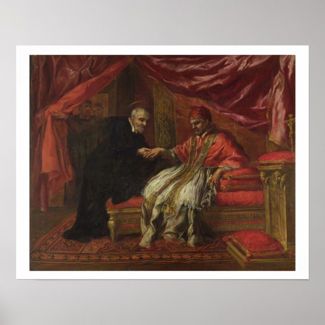 St. Filippo Neri Curing Pope Clemente VIII Poster (Front)