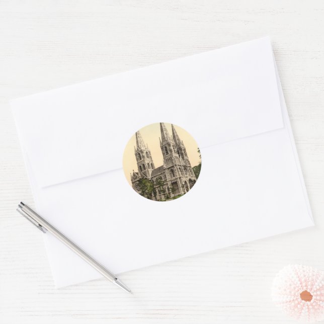 St Finbar's Cathedral, County Cork Classic Round Sticker (Envelope)