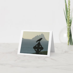 St Finians Bay Raven with Skelligs Card