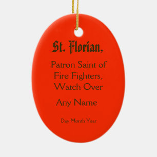 St. Florian of Lorch (PM 03) Ceramic Tree Decoration