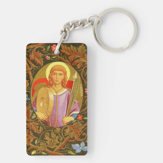 St. Florian of Lorch (PM 03) Double Image Key Ring (Back)