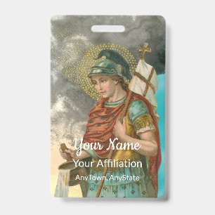 St. Florian with Bucket (Both; M 019) ID Badge