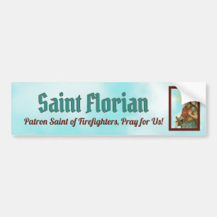 St. Florian with Bucket (Clear Skies; M 019) Bumper Sticker