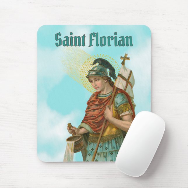 St. Florian with Bucket (Clear Skies; M 019) Mouse Mat (With Mouse)