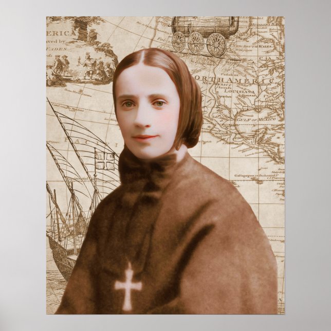 St Frances Cabrini Catholic Saint  Poster (Front)