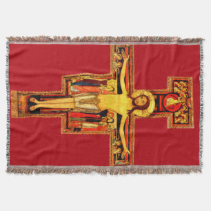 St Frances of Assisi San Damiano Crucifix Blanket