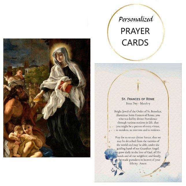 St. Frances of Rome Catholic Prayer Card           (Creator Uploaded)