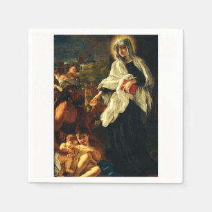 St. Francesca Romana The Angelic Fine Art Napkin