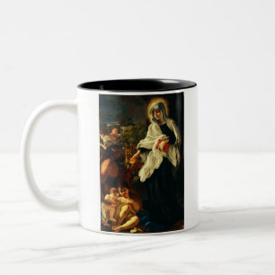 St. Francesca Romana The Angelic Fine Art Two-Tone Coffee Mug