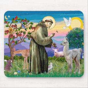 St Francis and Llama Baby Mouse Mat