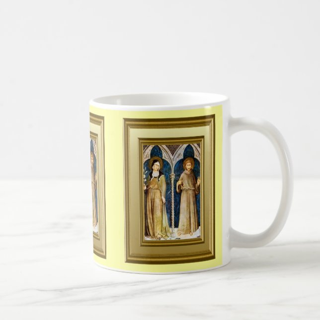 St Francis and St Clare, Assisi Coffee Mug (Right)