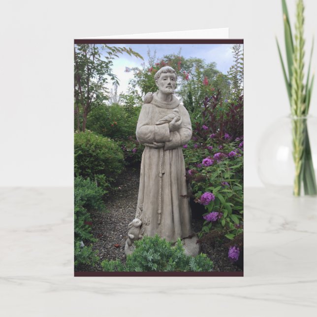 St. Francis animal rights inspirational card (Front)