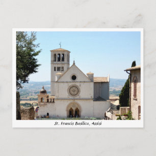 St. Francis Basilica, San Francesco Assisi Italy Postcard