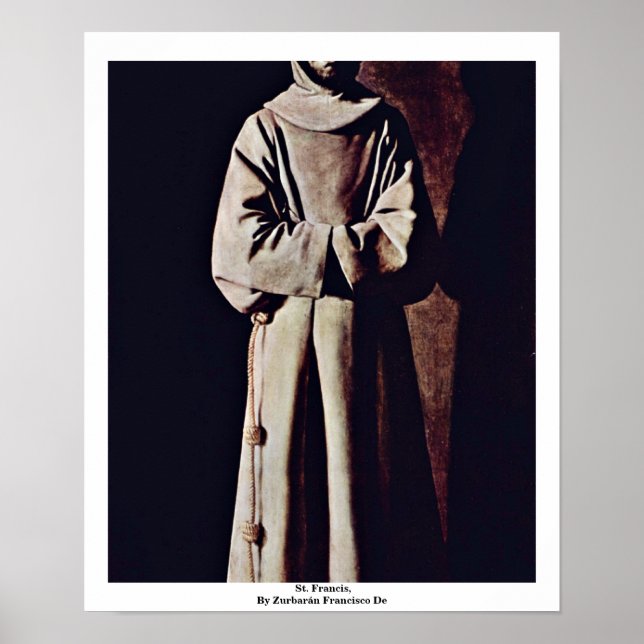 St. Francis,  By Zurbarán Francisco De Poster (Front)