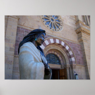 St. Francis Cathedral Santa Fe Kateri Tekakwitha  Poster