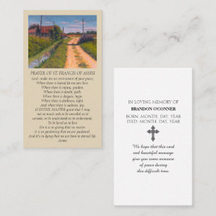 St Francis Countryside Red Blue Green Yellow Business Card