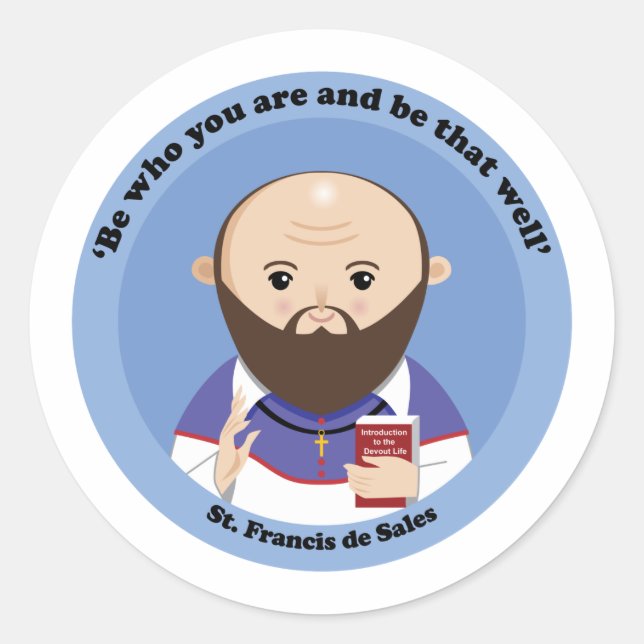 St. Francis de Sales Classic Round Sticker (Front)
