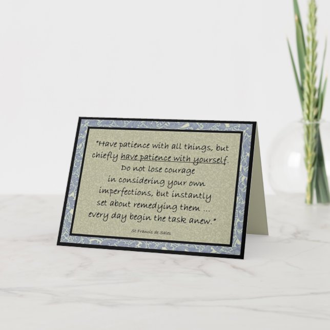 St. Francis de Sales quote inspirational card (Front)