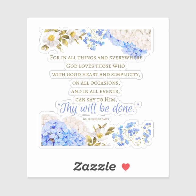 St Francis De Sales Quote Sticker (Sheet)