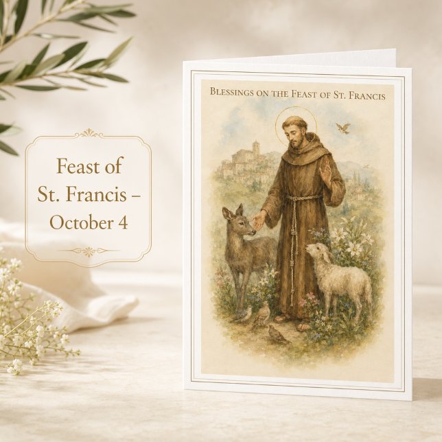 St. Francis Feast Day Blessings Religious Card (Creator Uploaded)