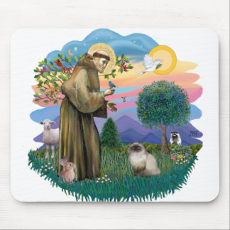St Francis (ff) - Seal Point Himalayan cat Mouse Mat