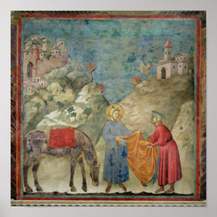 St. Francis Gives his Coat to a Stranger Poster