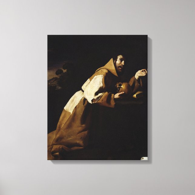 St. Francis in Meditation, 1639 Canvas Print (Front)