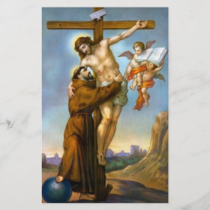 St. Francis Jesus Cross Angels World Stationery