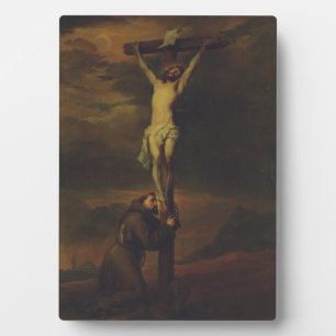 St Francis Lamenting at the Foot of the Cross Plaque