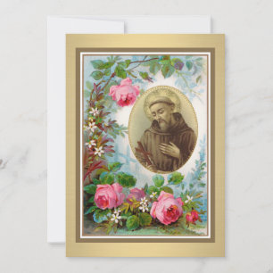 St. Francis of Assis Catholic Condolence Thank You Card