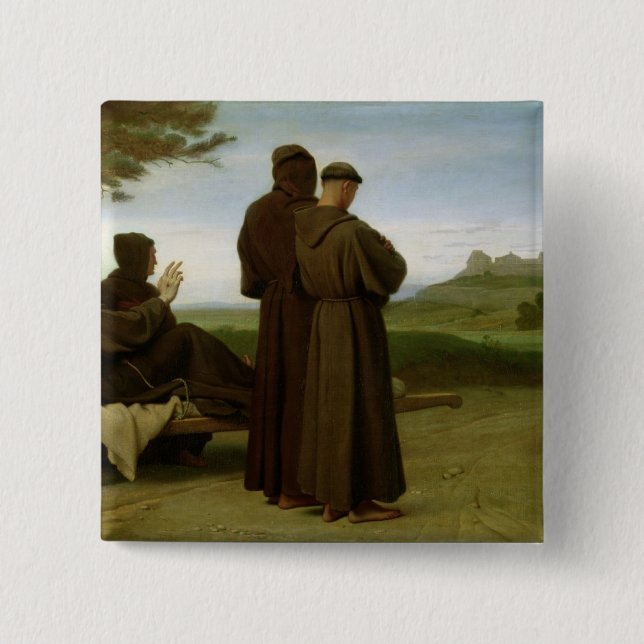 St. Francis of Assisi 15 Cm Square Badge (Front)