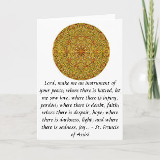 St. Francis of Assisi about FAITH Card