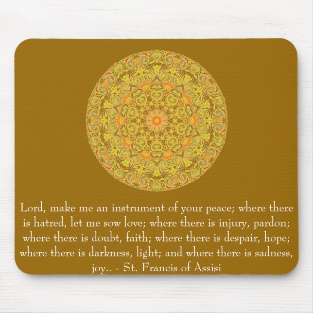 St. Francis of Assisi about FAITH Mouse Mat (Front)