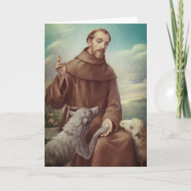 St. Francis of Assisi Animal Lover Card (Front)