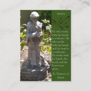 St. Francis of Assisi-Artists - Prayer Card (Flat)