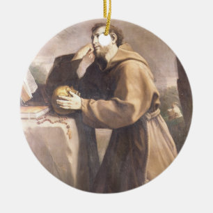 St. Francis of Assisi at Prayer Ceramic Tree Decoration