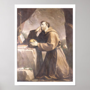 St. Francis of Assisi at Prayer Poster