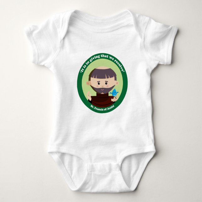 St. Francis of Assisi Baby Bodysuit (Front)
