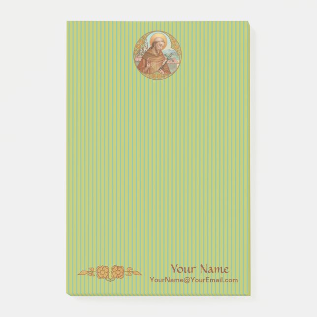 St. Francis of Assisi (BK 002) 4"x6" Post-it Notes (Front)
